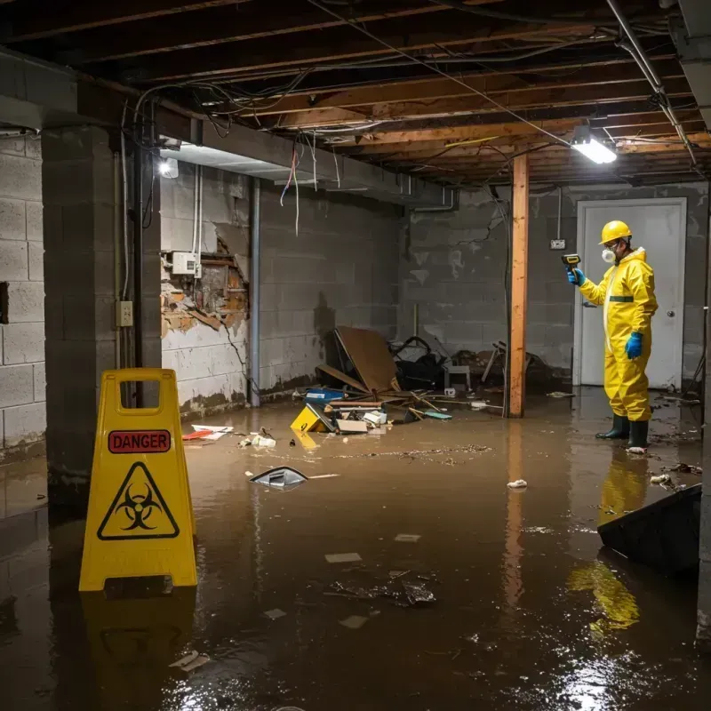 Flooded Basement Electrical Hazard in Dranesville, VA Property